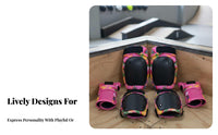 Guarding Gear Set Versatile-Sport Use Skateboard Pads Set High Impact Protection Skateboard Pads for Kids, Adults, Skateboarding