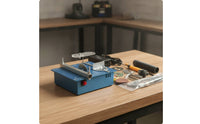 Precision Mini Table Saw Compact Craft Table Saw Tabletop Desktop Cutting Machine Portable for DIY Makers, Hobbyists, Model Making, Home Workshop, Small Workbench