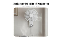 Wireless Control Wall Fan Quiet Performance Wall-Mounted Fan Air Circulator Easy Installation Home Appliance 3 Wind Modes