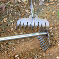 Hand Weeder with Rake Head One-Piece Unwanted Plants Puller Handheld
