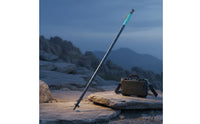 Telescopic Multifunctional Hiking Stick Set Heavy-Duty Aluminum Alloy Walking Pole Portable Case Included Luminous Trekking Pole Tool Kit Emergency Whistle for Survivalists, Camping