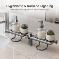 Faucet Bathroom Organizer Shelf Wall-Mounted No-Drill Toilet Washbasin Storage Rack