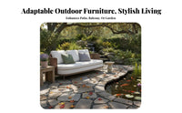 Weather-Resistant 4-Piece Conversation Set Woven Design Outdoor Furniture long-lasting Garden Seating Comfortable pads for Families, Homeowners, Adults, Patio, Balcony, rearyard, Courtyard