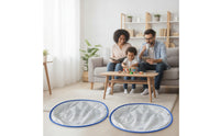 2 Pieces Oval Cat Litter Mat Wipe-Clean Litter Box Mat Waterproof Scatter Control Pad Washable for Cats