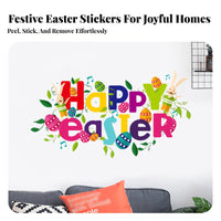 Cartoon Easter Wall Sticker Easy to Apply children's Room Wall Art Reusable Peel and Nursery Decal for Families, Parents, Walls, Playroom, Refrigerator