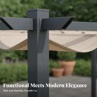 Garden Grape Trellis Weather-Resistant Aluminum Frame Pergola Water Outdoor Shelter for Homeowners, Gardeners