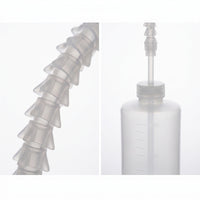 Narrow-Spout Press Watering Bottle with Bent Neck Translucent Press Bottle with Long Nozzle Visible Markings Sturdy for Tight Growing Areas