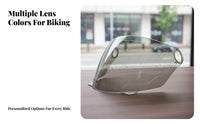 Helmet Visor Anti-Fog Helmet Visor Sun Protection Replacement Wind Visor for Motorcyclists, Street Bike Riders, Rainy Days, Outdoor