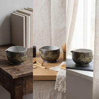 Matcha Bowl with Spout Textured   with Spout Vintage Matcha Bowl for Home