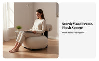 Sturdy Construction Hippo-Shaped Armchair Comfortable Padding Living Room Furniture Soft to the Feel Accent Chair High-Rebound for Adults, Homeowners, Book Lovers, Reading Nook, Bedroom, Study, Home Office