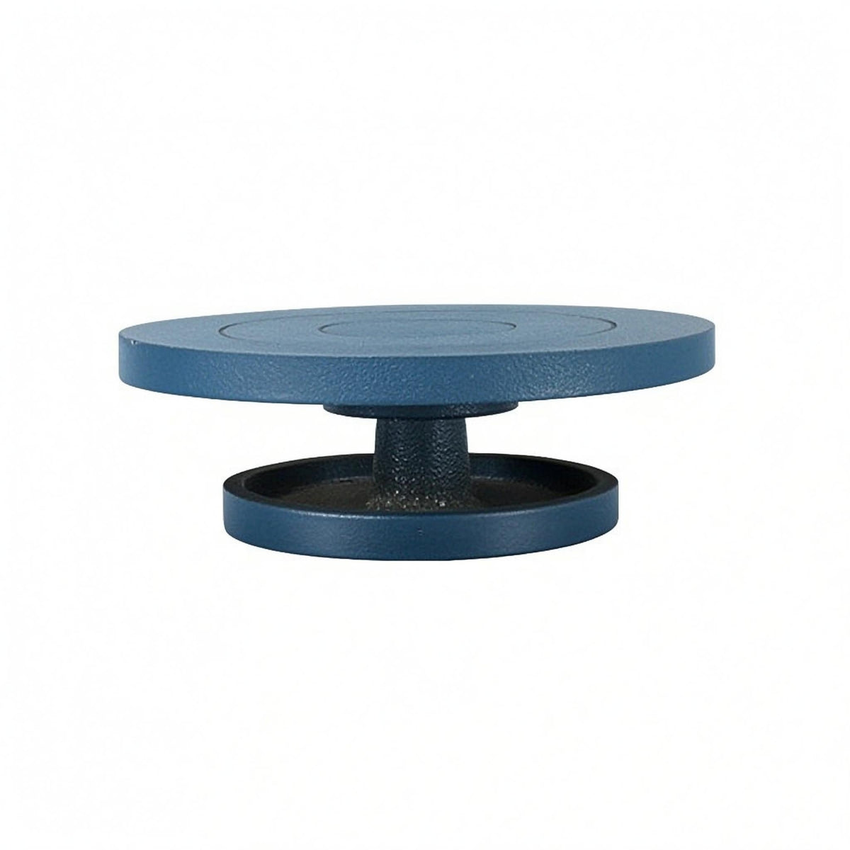 Cast Iron Pottery Turntable Double-Sided Clay Turntable Low-Height Pottery Banding Wheel Concentric Circular Ridge Top