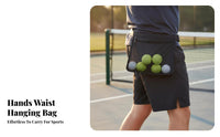Tennis Ball Waist Bag Portable Tennis Ball Waist Pouch Multifunctional for Coaches, Women, Golf, Outdoor, Travel
