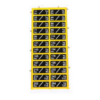 Pounds and Kilograms Weight Stack Label Sheet Two-Column Layout Weight Label Sticker Sheet Yellow Border for Gym
