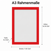Self-adhesive magnetic frame, modern information frame for shop, office & door, double-sided, portrait or landscape format, certificate frame