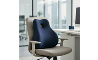 Contoured Memory Foam Back Support Ergonomic Support Pillow Pressure-Relieving Backrest Cushion Breathable for Office Workers, Commuters, Car Seats, Desk Work