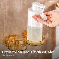 Space-Saving Punch-No-Drill Bottle Holder Easy Installation Punch-No-Drill Storage Rack Strong Adhesion for Renters, Shower, Kitchen