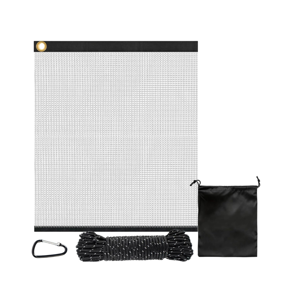Lightweight Hanging Mesh Storage Bag Breathable Mesh Bag with Drawstring Pouch Sturdy Reinforced for Outdoor