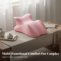 Romantic Positioning Wedge Multi-Position Use Memory Foam Romantic Pillow Non-Slip Bottom Couples Support Cushion for Stomach Sleepers, Lounging