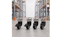 4 Pieces Angle-Angle-Steel Wheel Bracket Easy to Install L-Bracket Casters Heavy Duty Caster Wheel for Garage