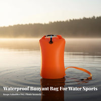 Outdoor Water Swimming Buoy Easy Inflation Outdoor Water Aquatic Buoy Inflatable Tow Buoy Rest Handle Swimmer Safety Dry Bag