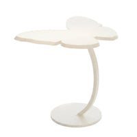 Butterfly Side Table Rounded Pedestal Base Petal Top Table Curved Support Column Home Furniture for Living Room, Bedroom
