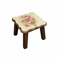 Vintage Design Small Square Bench adaptable Low Stool space-efficient Household Furniture Sturdy Build for Children, Families, Students, Entryway, Living Room, Bedroom, Office