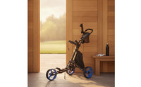 Foldable Golf Push Cart with Storage Bag Lightweight Golf Cart with Storage Bag Stable Smooth-Rolling for Golfers