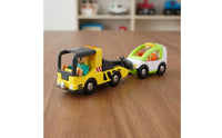 Sturdy Wood Construction Car Wash Toy Imaginative Play Wooden Police Station Toy Educational Police Station Playset Sparks Creativity for Children, Preschoolers, Toddlers, Preschool, Daycare, Playroom