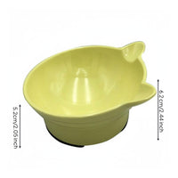 Ergonomic Design Tilted Cat Bowl Nonslip Cat Ear Food Bowl Stable Stand Tilted Food Dish Break-Resistant for Small Dogs