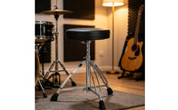 Drum Throne with Tripod Base Adjustable-Height Drum Stool with Padded Seat Drumming Chair Chrome-Finish Stable for Drummers