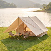 Cotton Inflatable Camping Tent Easy Setup Inflatable Tent Inflate Spacious for Families, Campers, Glamping