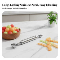 Fruit Carving Stainless Steel Double Head Fruit Tool Water Fruit Ladle Ing Utensil Multi-Functional Fruit Baller Spoon
