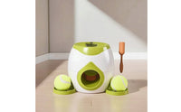 Intelligence Development Dog Treat Dispenser with Tennis Balls Exercise Interactive Dog Toy with Scoop Long-Lasting Fetch Toy No Batteries for Dogs