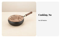 Hand-Hammered Iron Wok No Coating Traditional Chinese Wok Uncoated Carbon Steel Pan Thick Bottom Thin Wall