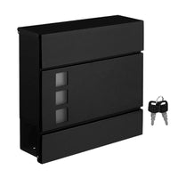 Weather-Resistant Lockable Mailbox with Viewing Ports Sturdy Wall-Mounted Mailbox with Keys Long-Lasting Postbox Weatherproof for Homeowners, Landlords, House Exterior, Porch, Entryway