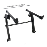 Adjustable X Style Keyboard Stand Heavy Duty Double Tier Keyboard Stand Non-Slip Feet for Studio