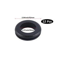 12 Pieces Double-Sided Rubber Grommet Set Clean Finish Desk Cable Hole Cover Wiring Accessory for Automotive