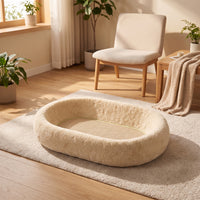 Soft Cat Bed with Scratching Board Sisal Cat Bed with Scratch Board Cozy Padded for Cats, Small Dogs, Living Room