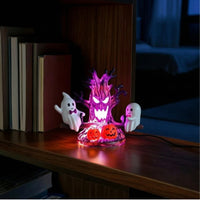 Spooky Tree Night Light USB-Powered Halloween Night Light Ambient spirit Lamp with Pumpkins for Desk