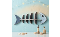 fishes skeleton Wall Shelf Nautical Wooden fishes skeleton Wall Decor Decorative fishes Shaped Shelf for Bedroom