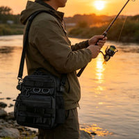 Multi-Pocket Waterproof Fishing Gear Bag Portable Waterproof Lure Bag Breathable Back Padding for Outdoor