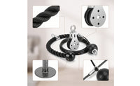 360-Degree Rotating Home Gym Pulley System Silent Pulley System with Tricep Rope Smooth Cable Machine Attachment Kit Heavy-Duty for Athletes