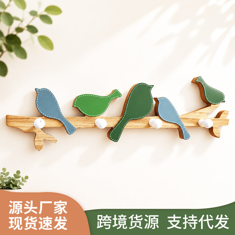 Wooden Animal Hook Density Board Bird Hook Creative Wall Decoration Coat Hook Bedroom Wall Hook