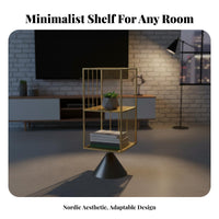 Freestanding 5-Tier Ladder storage-areasaving shelf single-tier adaptable Storage Furniture rugged industrial design for Book Lovers, Apartment Dwellers, Living Room, Bedroom, Home Office, Hallway
