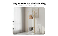 Floor-Standing Rolling Clothes Rack Minimalist aesthetic Rolling Clothes Organizer Mobile Design Garment Stand With casters for Homeowners, Renters, Students, Living Room, Cloakroom, Entryway, Apartment
