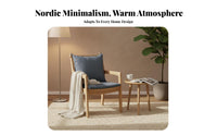 Nordic Design Upholstered Armchair Minimalist design Dining Chair With Armrests Household Seating Padded Seat for Adults, Homeowners, Interior Decorators, Restaurant, Home Office, Living Room, cozy corner alcove