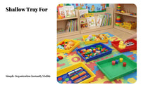 Shallow Rectangular container Space-Saving slim-line Underbed Container for educators