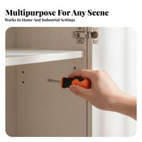 Textured Grip Mini Screwdriver Chrome Vanadium Steel Short-Handle Screwdriver for Tight Confined Areas