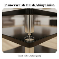 High-Fidelity Equipment Rack High Load Capacity Shock Absorbing Stereo Rack Heavy Duty Piano Finish Component Shelf for Home Theater, Listening Room