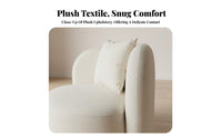 Nordic aesthetic Curved 2-Seater Sofa Modern Minimalist Curved Settee Artistic Design Loveseat Sculptural Shape for Apartment Dwellers, Interior Decorators, Living Room, Reception Area, Bimmediatelyique, Office Lobby